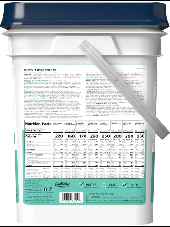 Augason Farms Breakfast & Dinner Variety Kit